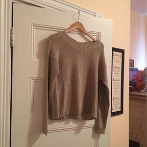 NBW taupe open-back sweater (w/tags)