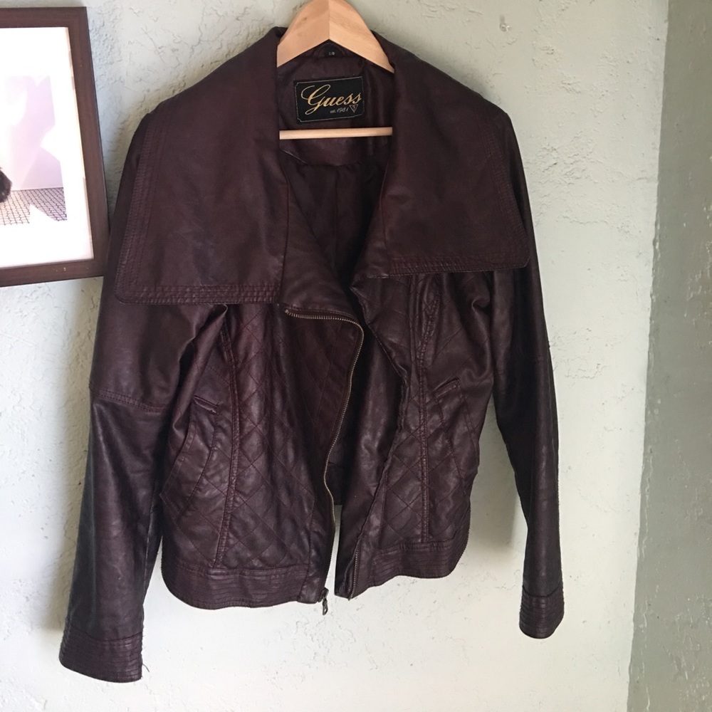 Faux Leather Moto Jacket