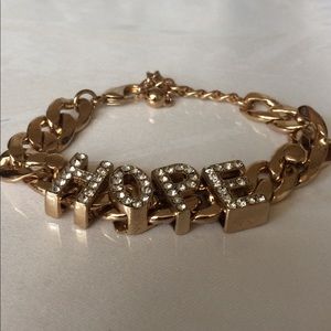 Gold 'HOPE' link bracelet