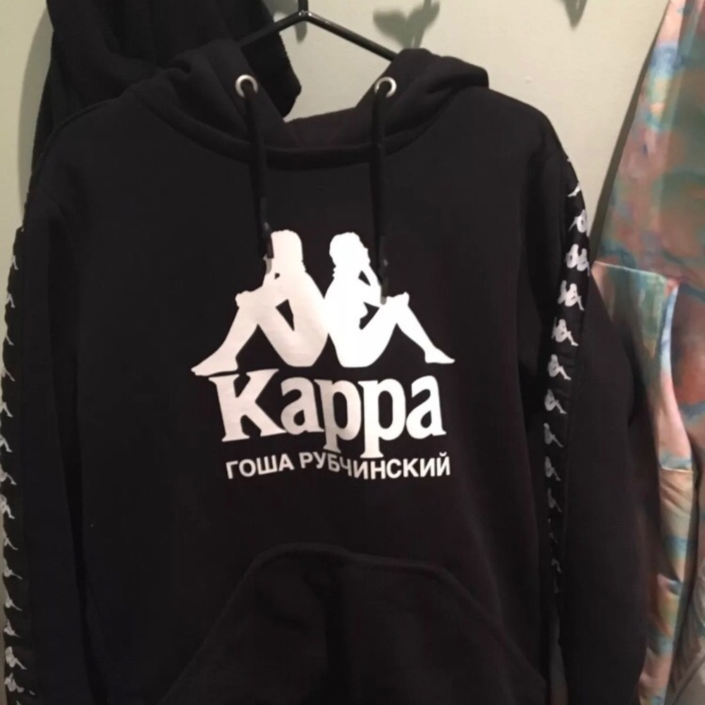 GOSHA RUBCHINSKIY x KAPPA BLACK HOODIE