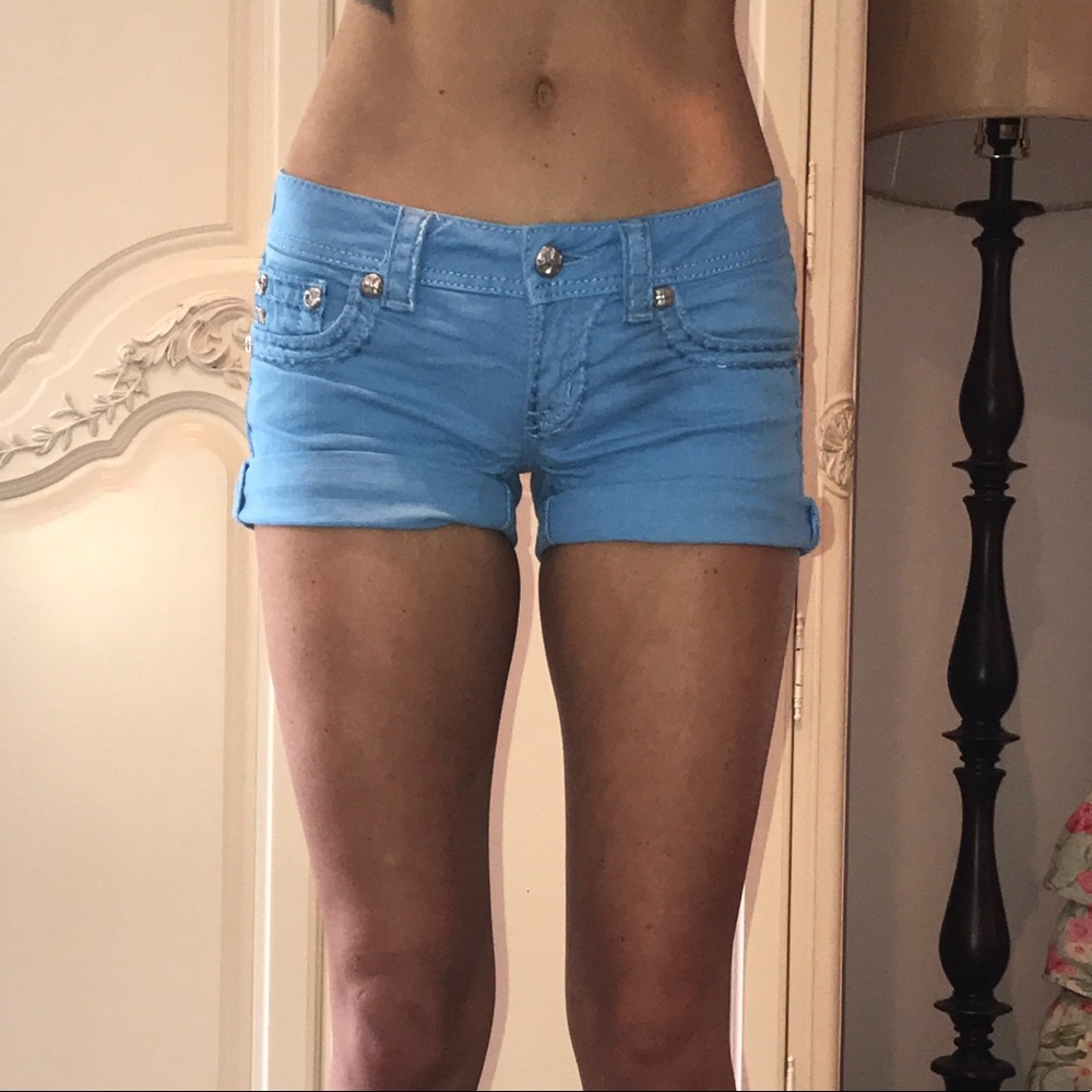 EUC Miss Me light blue shorts size 25