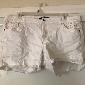 White Denim Shorts