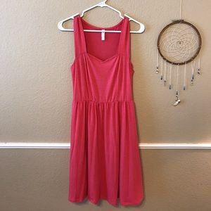 Coral cotton dress