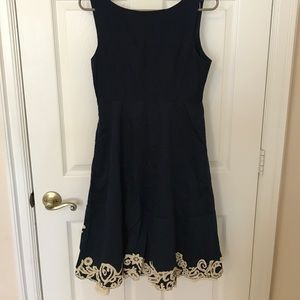 Anthropologie Dresses - Beautiful navy dress Anthropologie Dresses - Beautiful navy dress