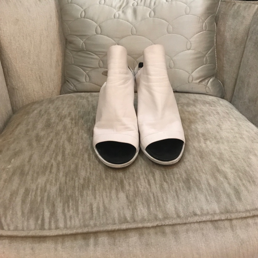 Balenciaga white leather sandals
