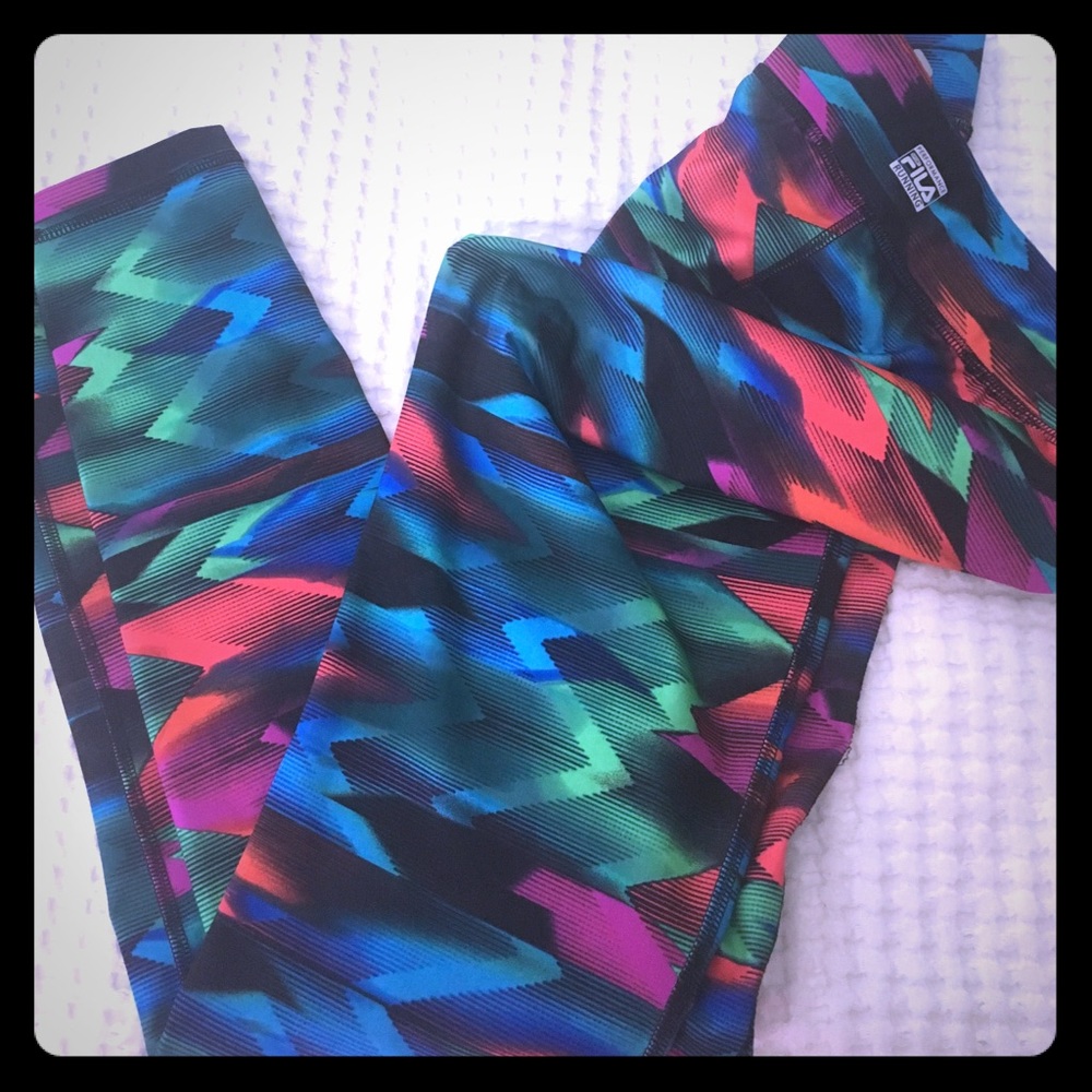 🔷💜❤️COLORFUL FILA RUNNING PANT, sz S