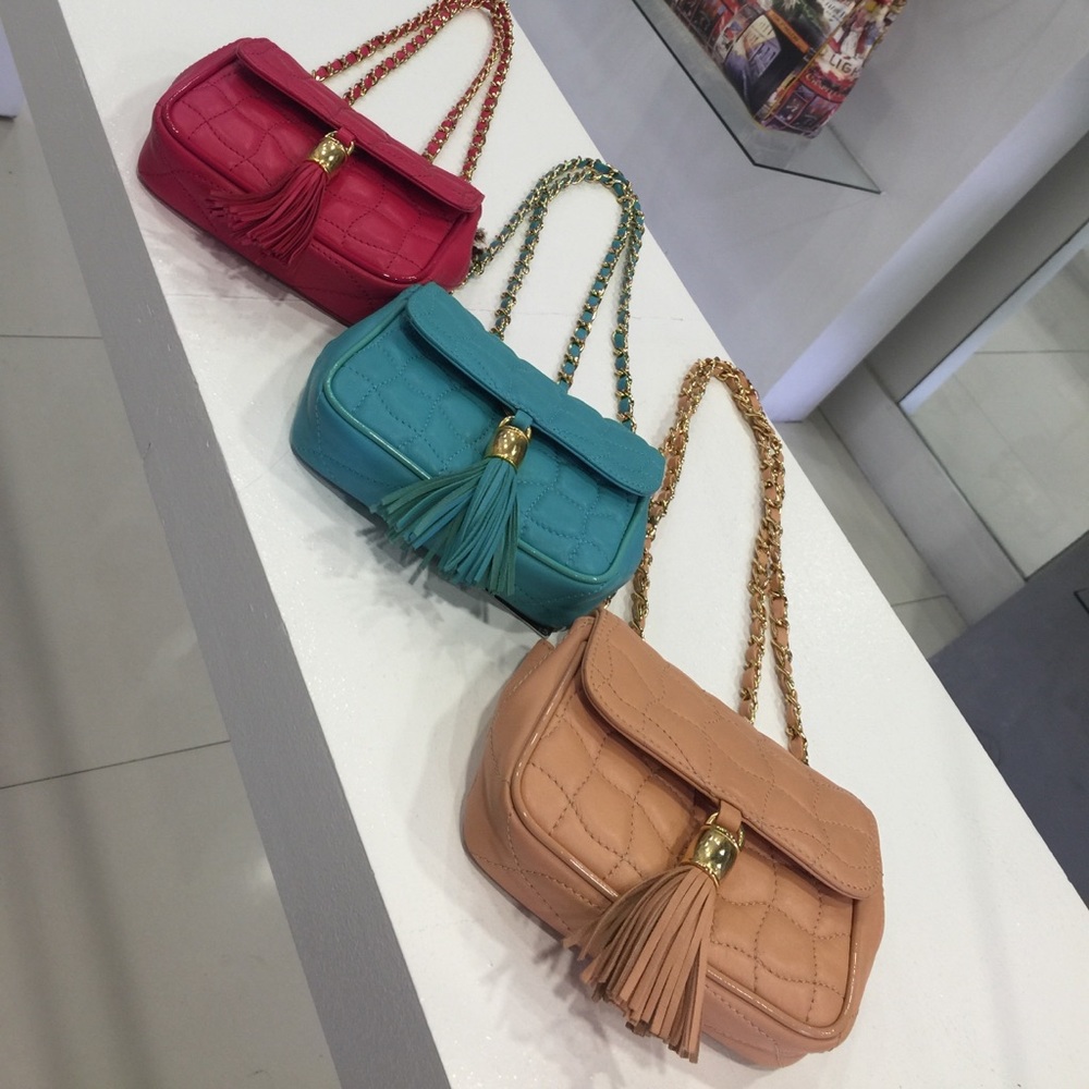 Leather cross body three colors left