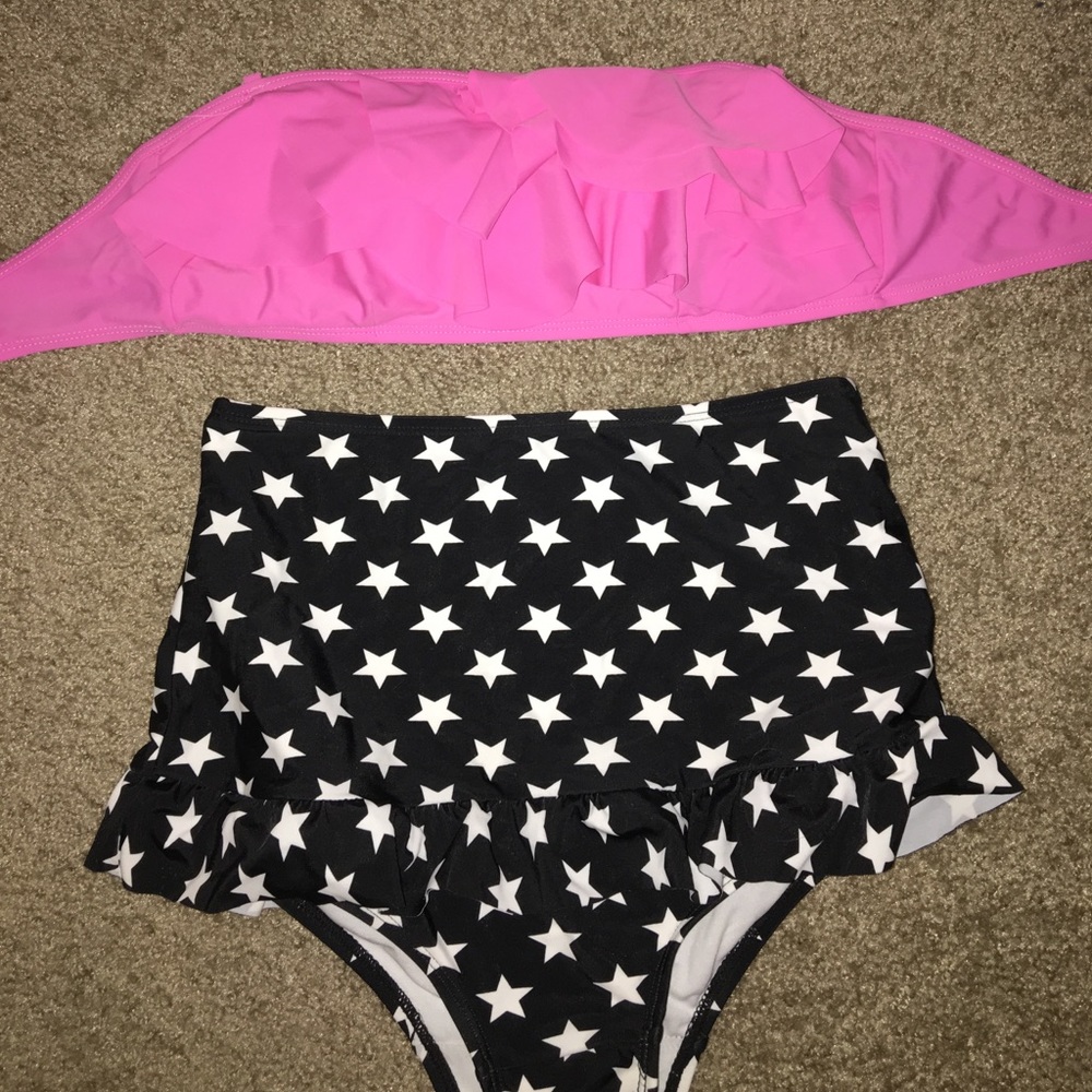 High waisted swim suit