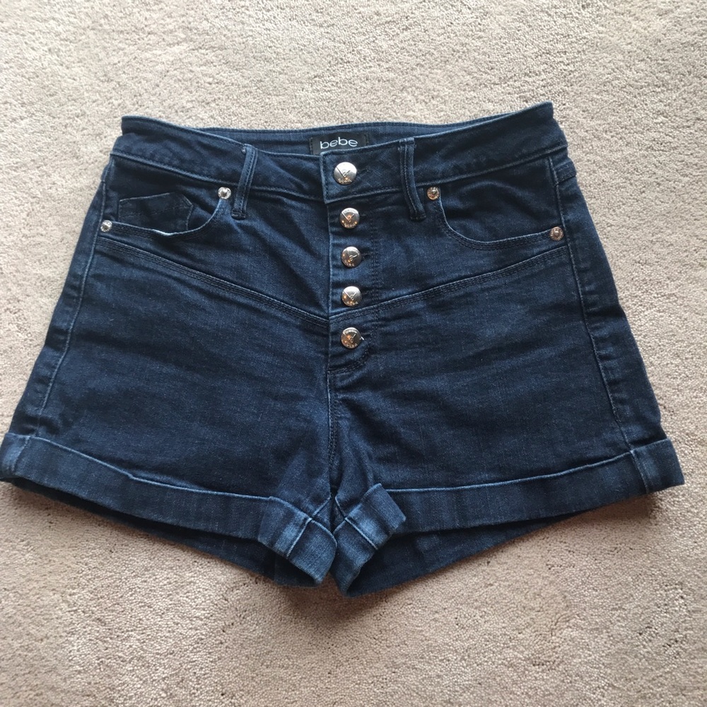Bebe High Waisted Jean Shorts