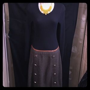 Dress- tory burch sweater with gold buttons