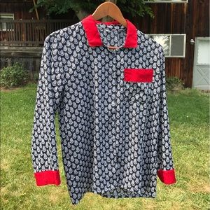 Long sleeve silk shirt