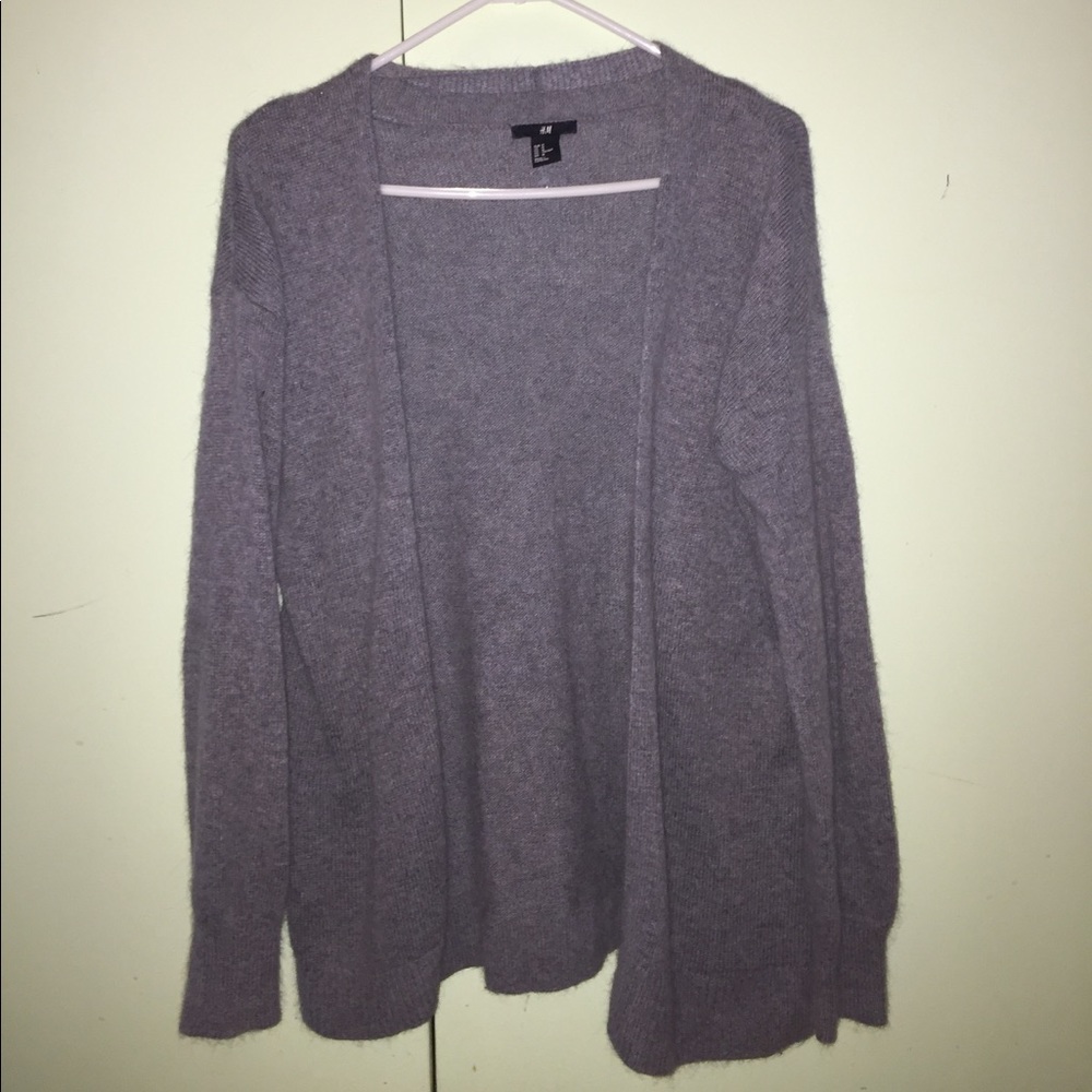 H&M grey long sleeve cardigan