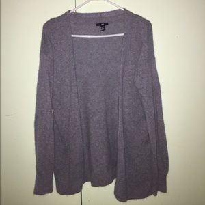 H&M grey long sleeve cardigan