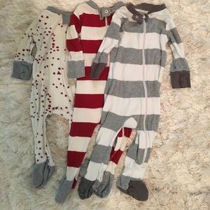 Three Organic Cotton Footies by Burt's Bees Baby