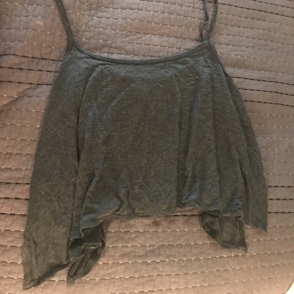 Grey beach crop top