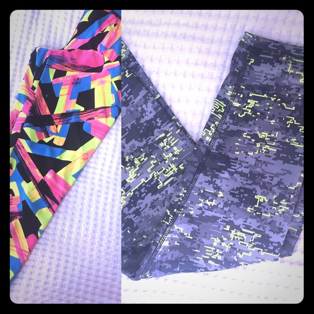 🌺TWO PAIRS OF PERFORMANCE-WORKOUT LEGGINGS SZ S🔷