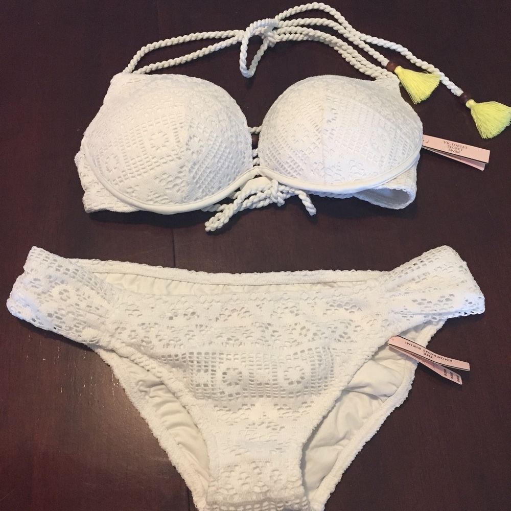 Victoria's Secret White Crochet Bikini