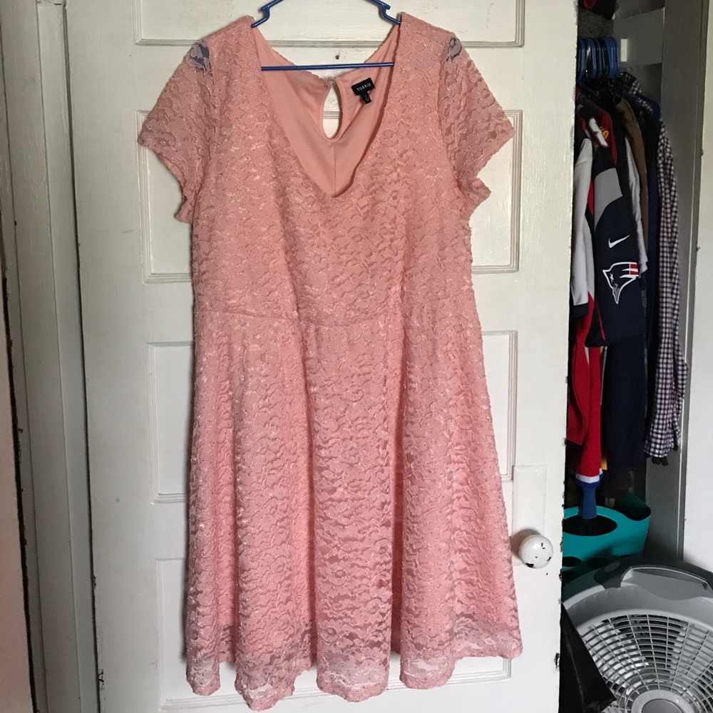 Torrid Pink Lace dress 2x