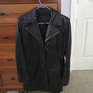 Banana Republic Leather Car Coat Jacket
