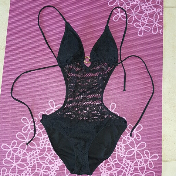 Xhilaration Other - NWOT Black net and nylon/spandex one piece