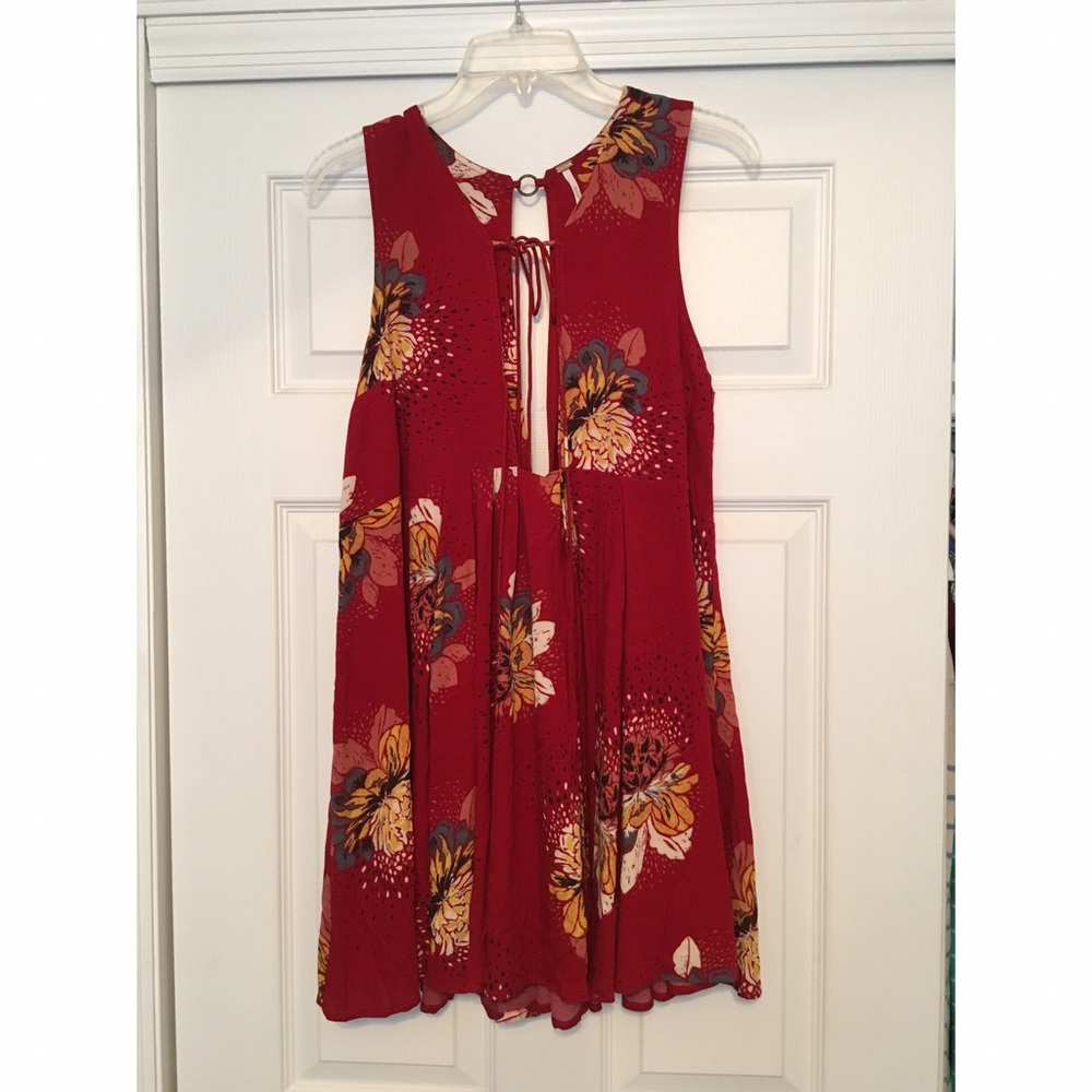 Free people red floral slip