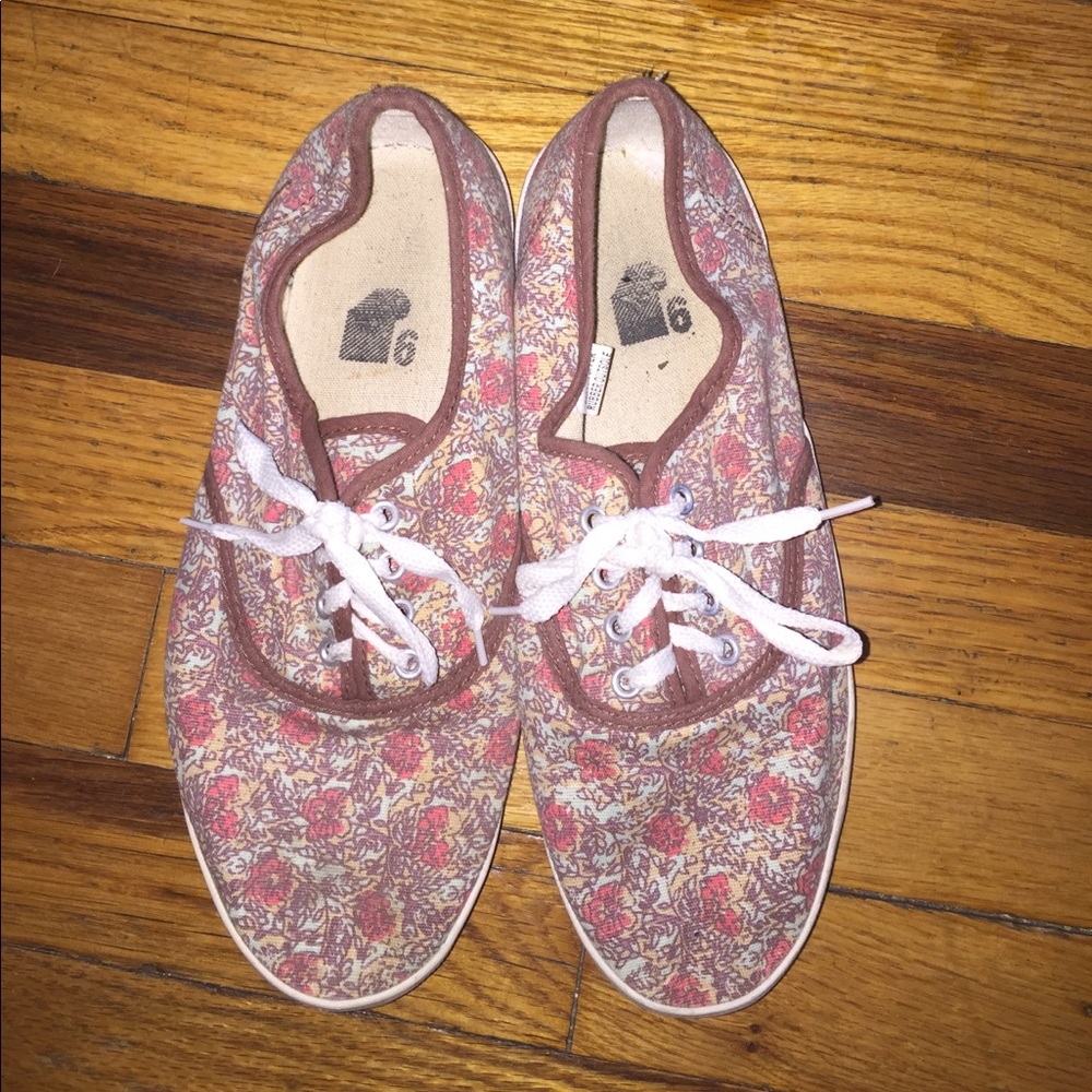 Floral slip one shoes
