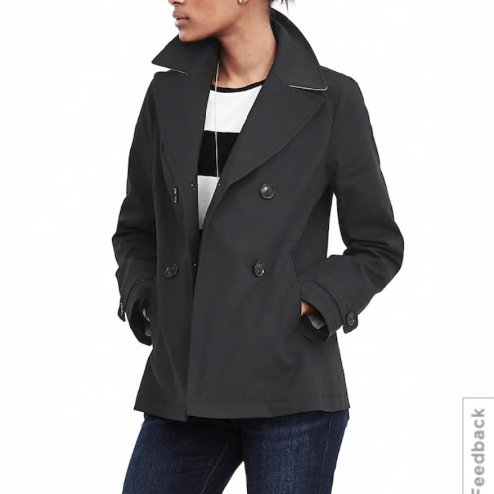 Banana Republic Double-Breasted Mac Jacket
