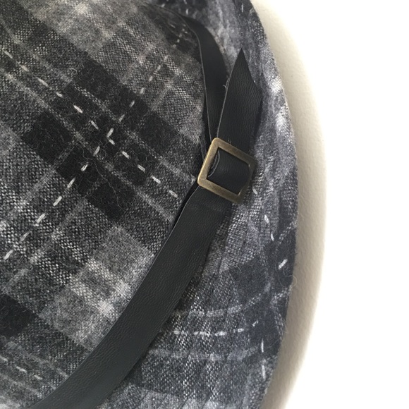Jendi Gray Wool Plaid Pattern 57 cm Hat - Picture 3 of 7