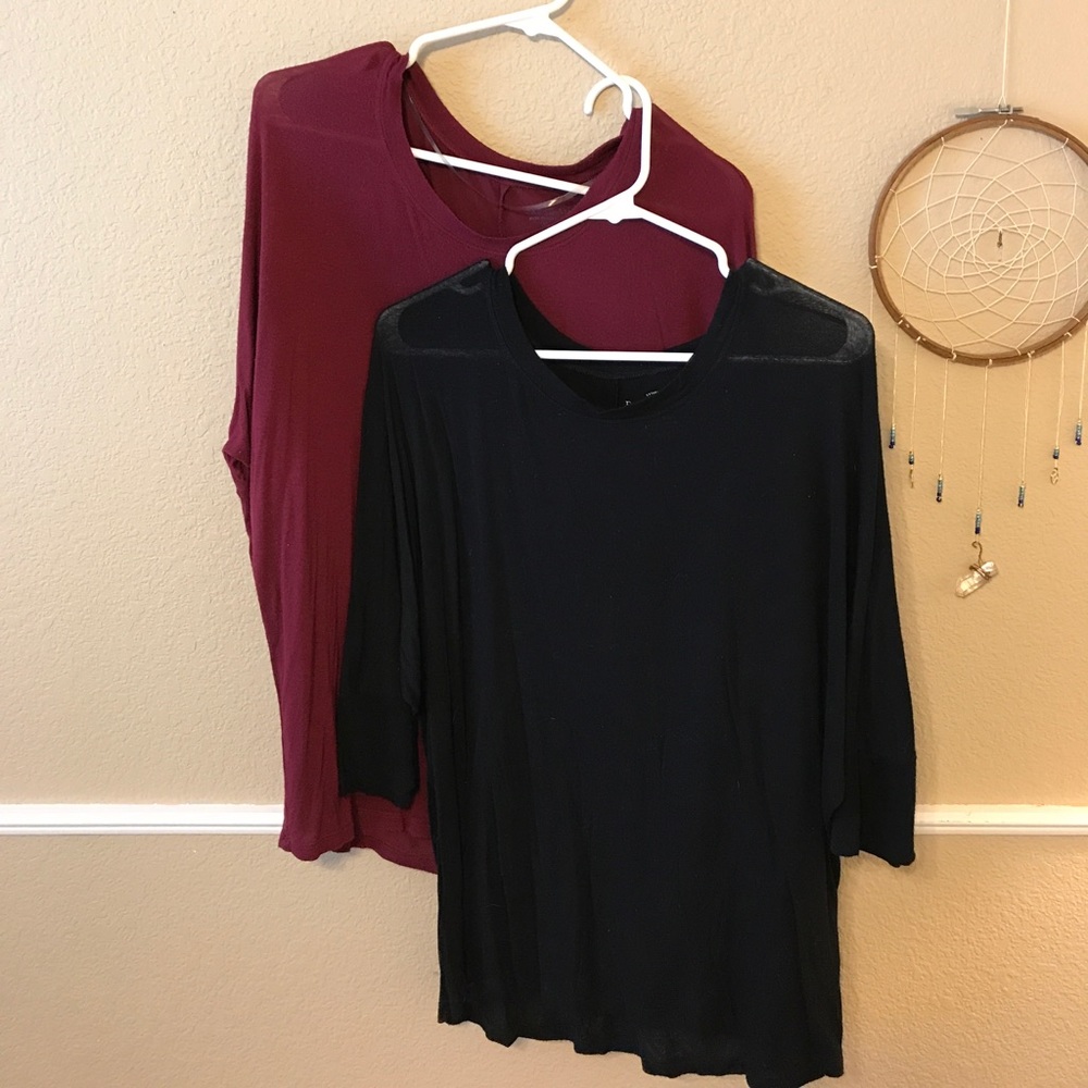 BUNDLE! Maroon and Black Shirts
