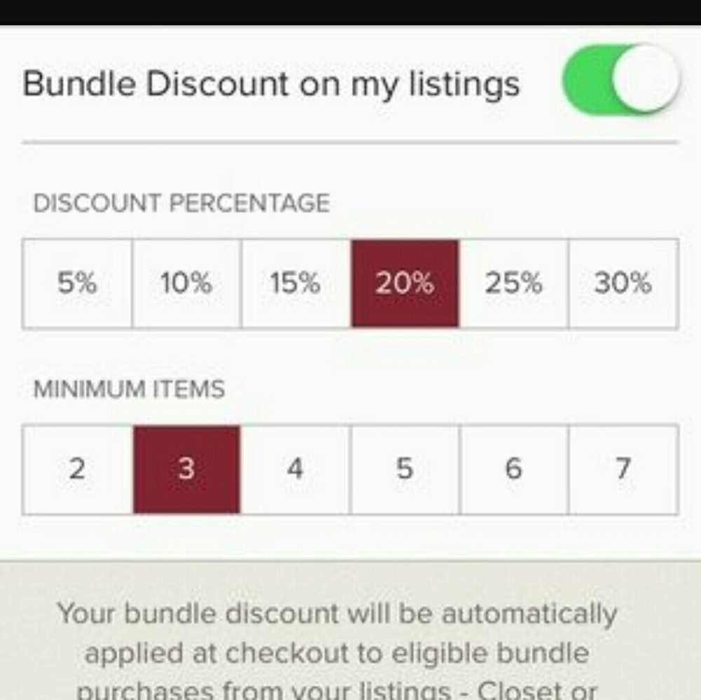 20 percent off on bundles 3+