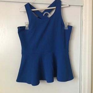 Blue Peplum Top