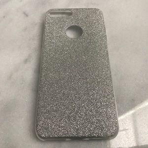 🆕 IPhone 7 plus silver glitter phone case