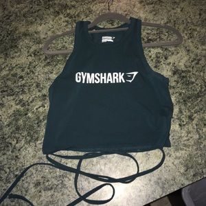 Gymshark Ribbon Crop Top in Teal