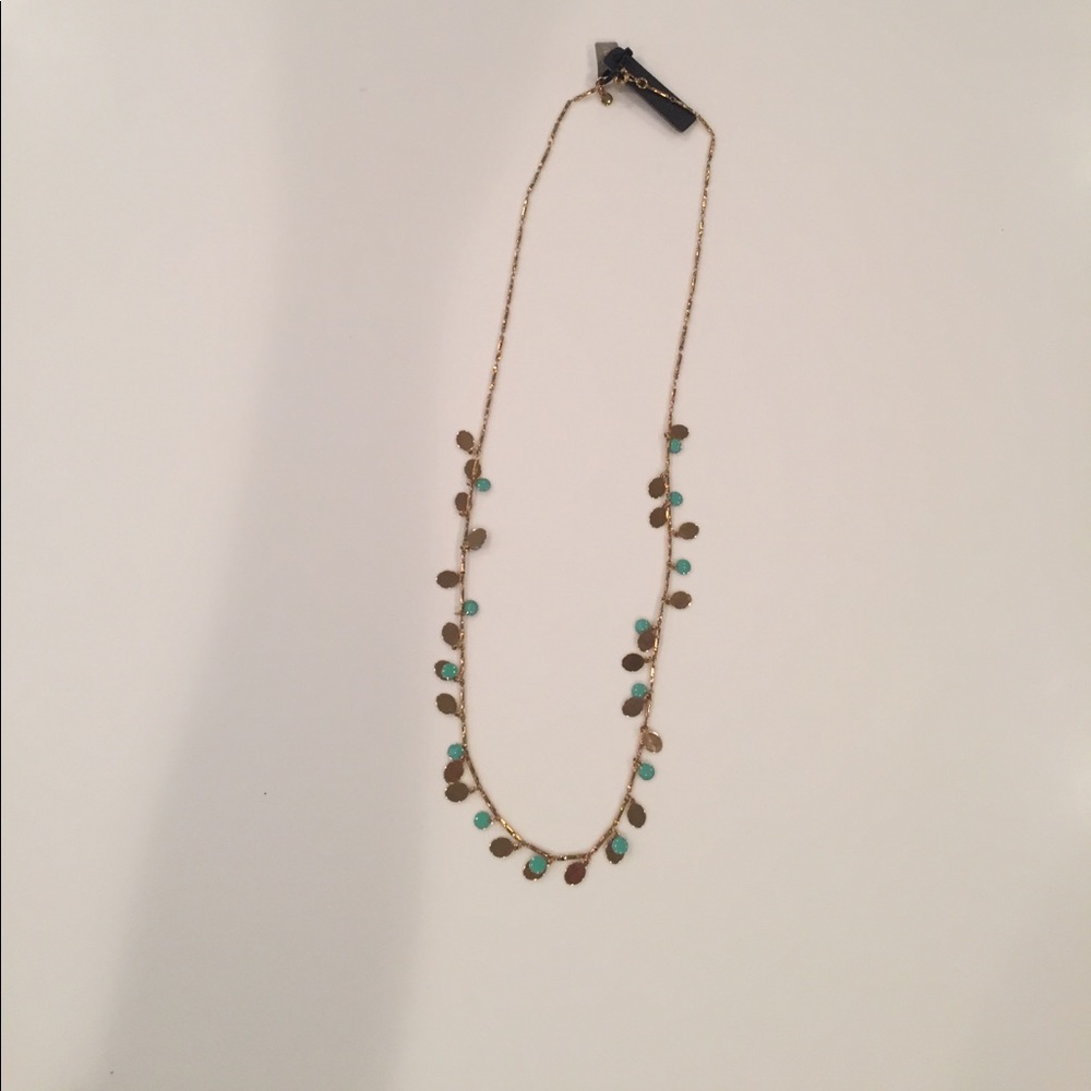NWT J Crew Gold/Seafoam Necklace