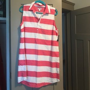 Old Navy Large pink/white stripe dress
