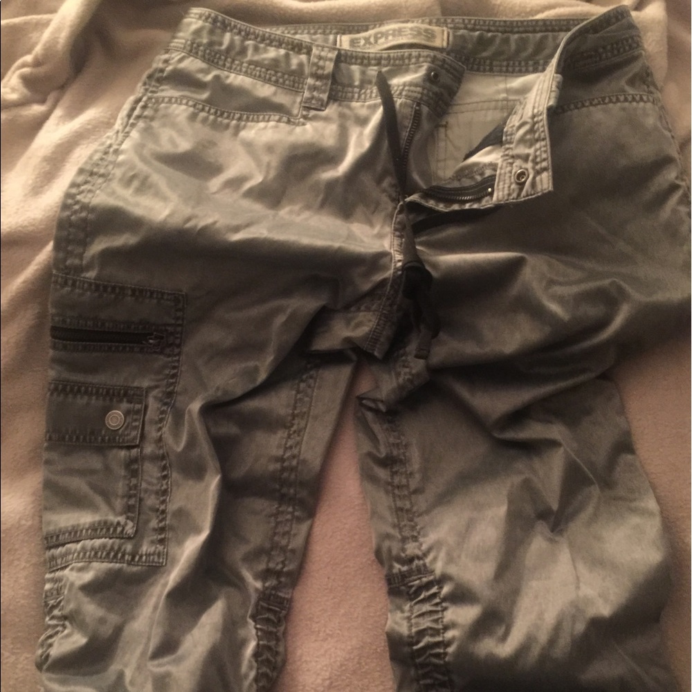 Express Silver cargo pants SIZE6