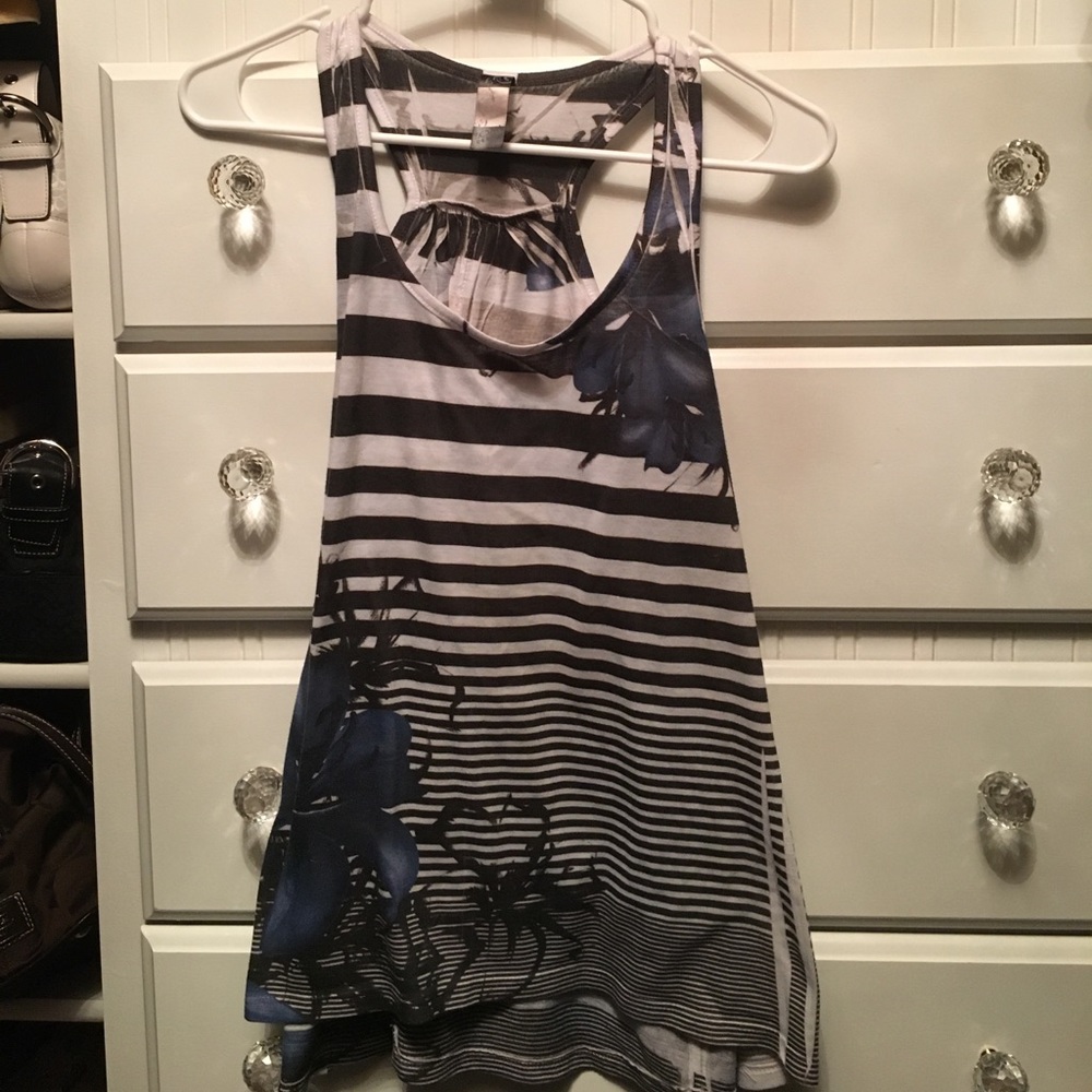Blue and white tank by ZOAH Design. Size large
