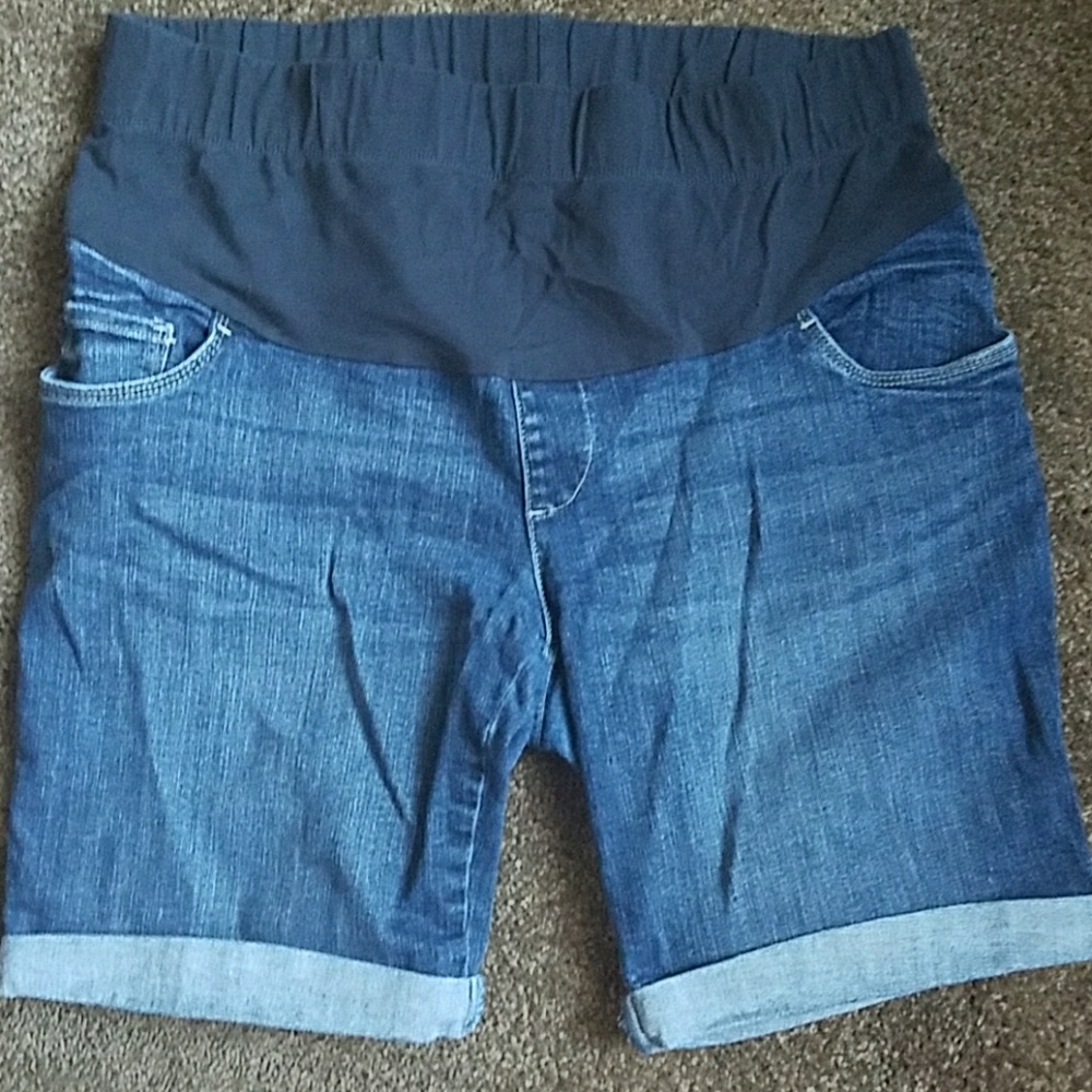 Maternity jean shorts
