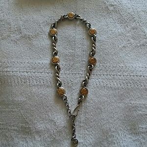 Vintage Givenchy silvertone and Goldtone Necklace