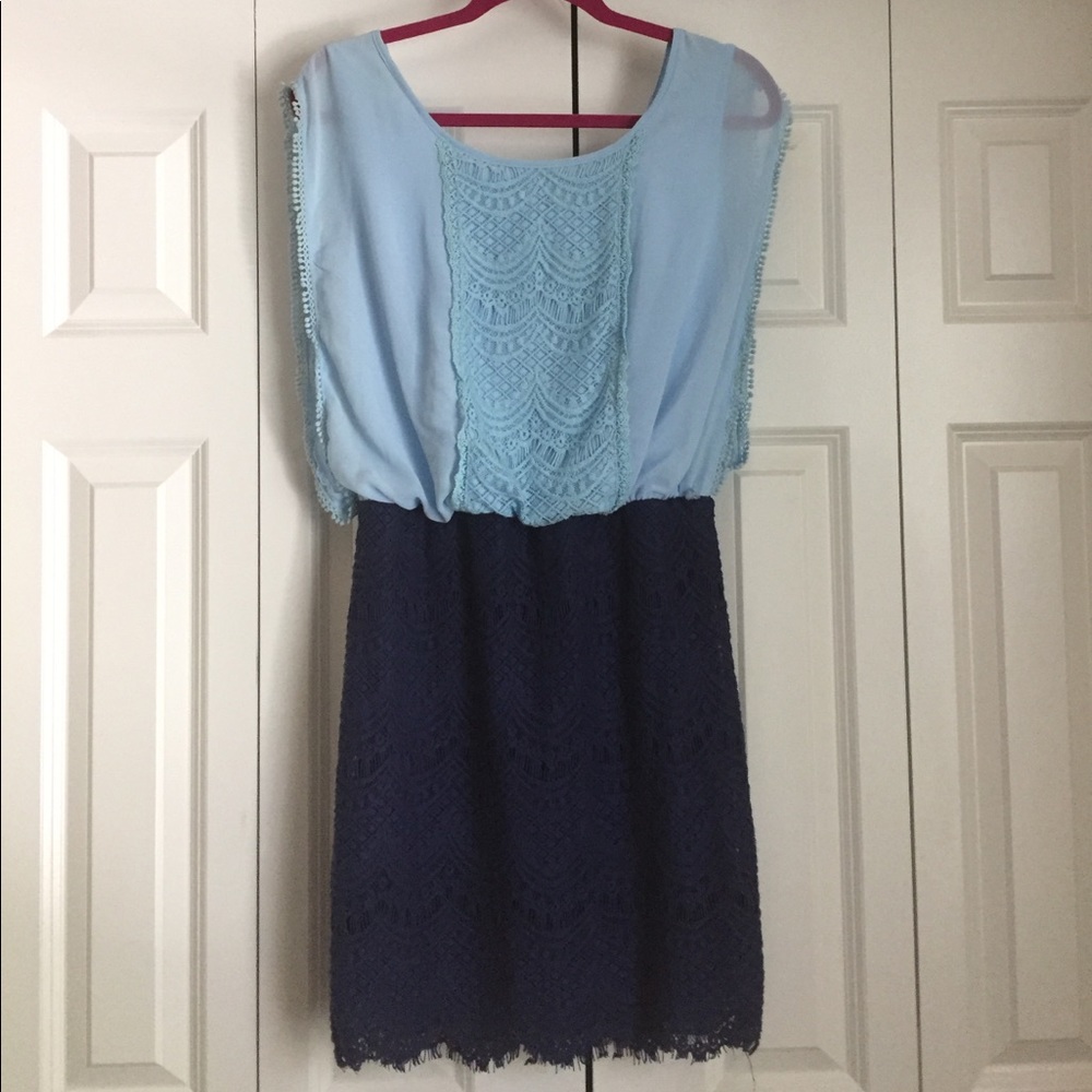 Myan Blue lace dress