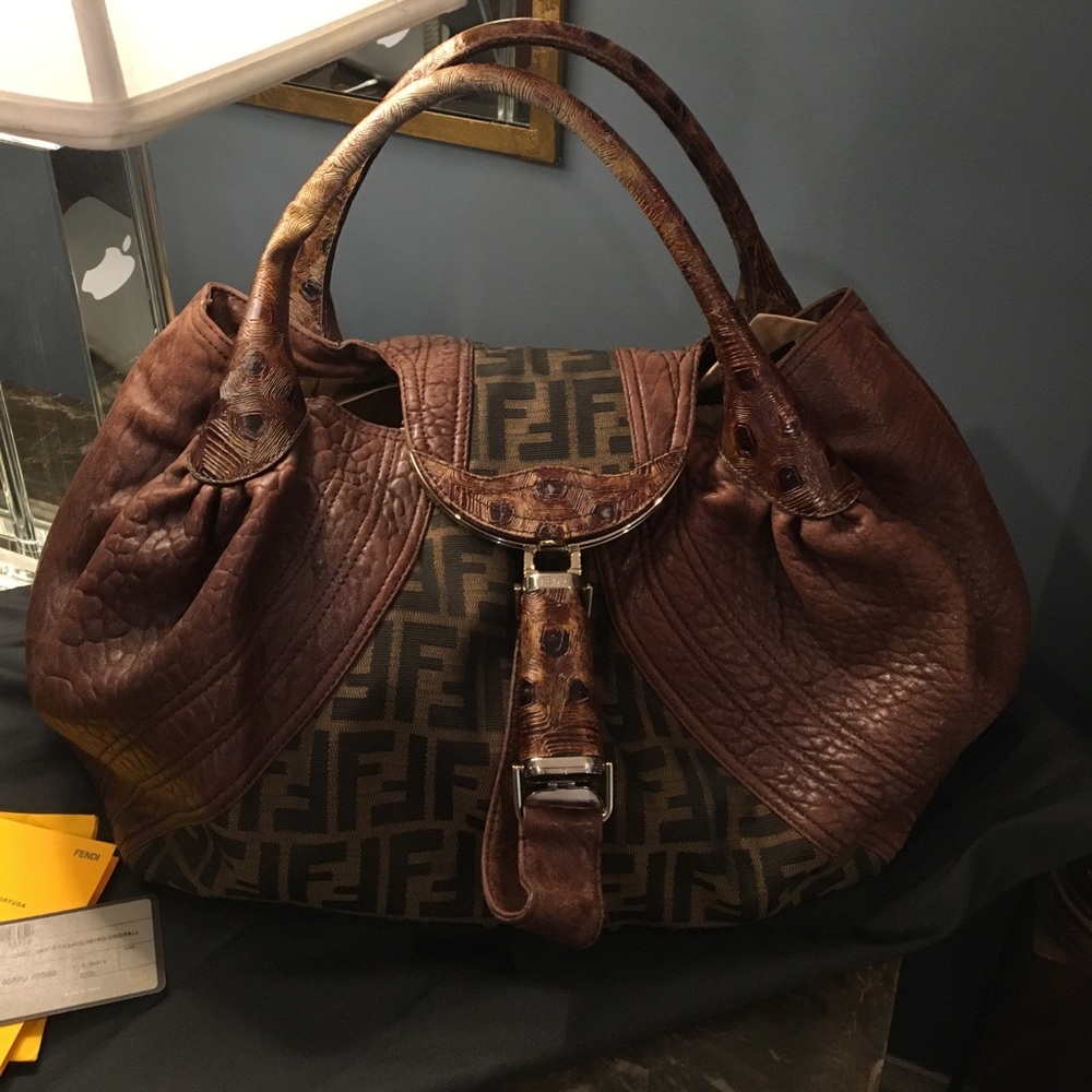 Fendi Zucca Print Tortuga Spy Bag