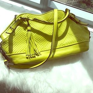 BCBG Maxazria yellow green handbag