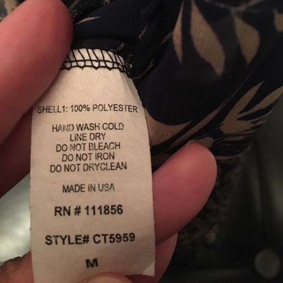 Sheer Blue and Tan top by Cedar Tree🌲Size medium - Picture 3 of 5