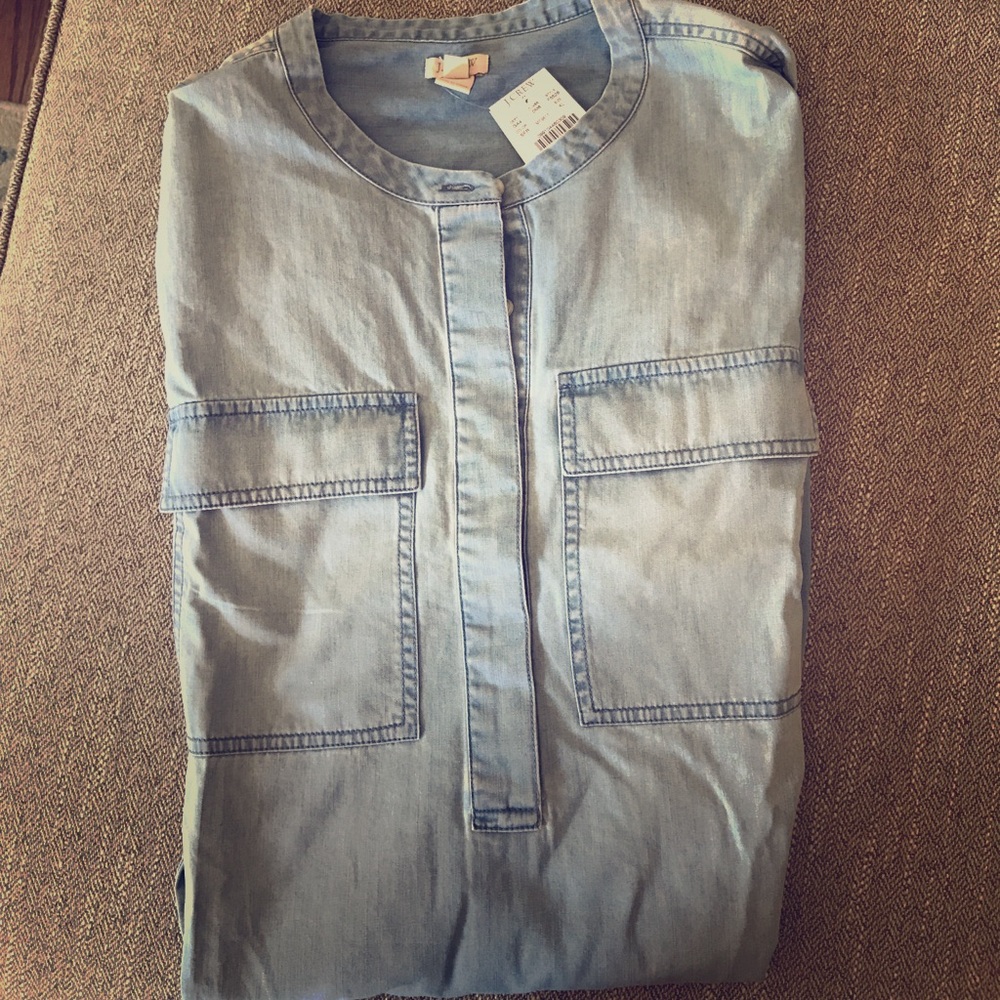 J.Crew Factory chambray shirt dress