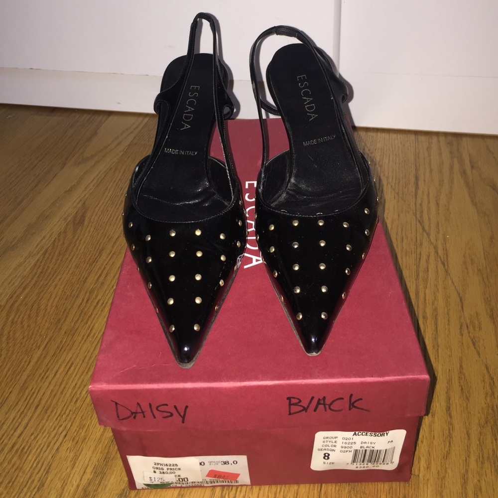 Black Daisy Escada Heels