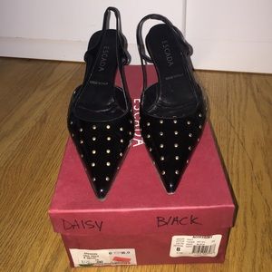 Black Daisy Escada Heels