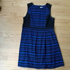 LOFT black and blue dress