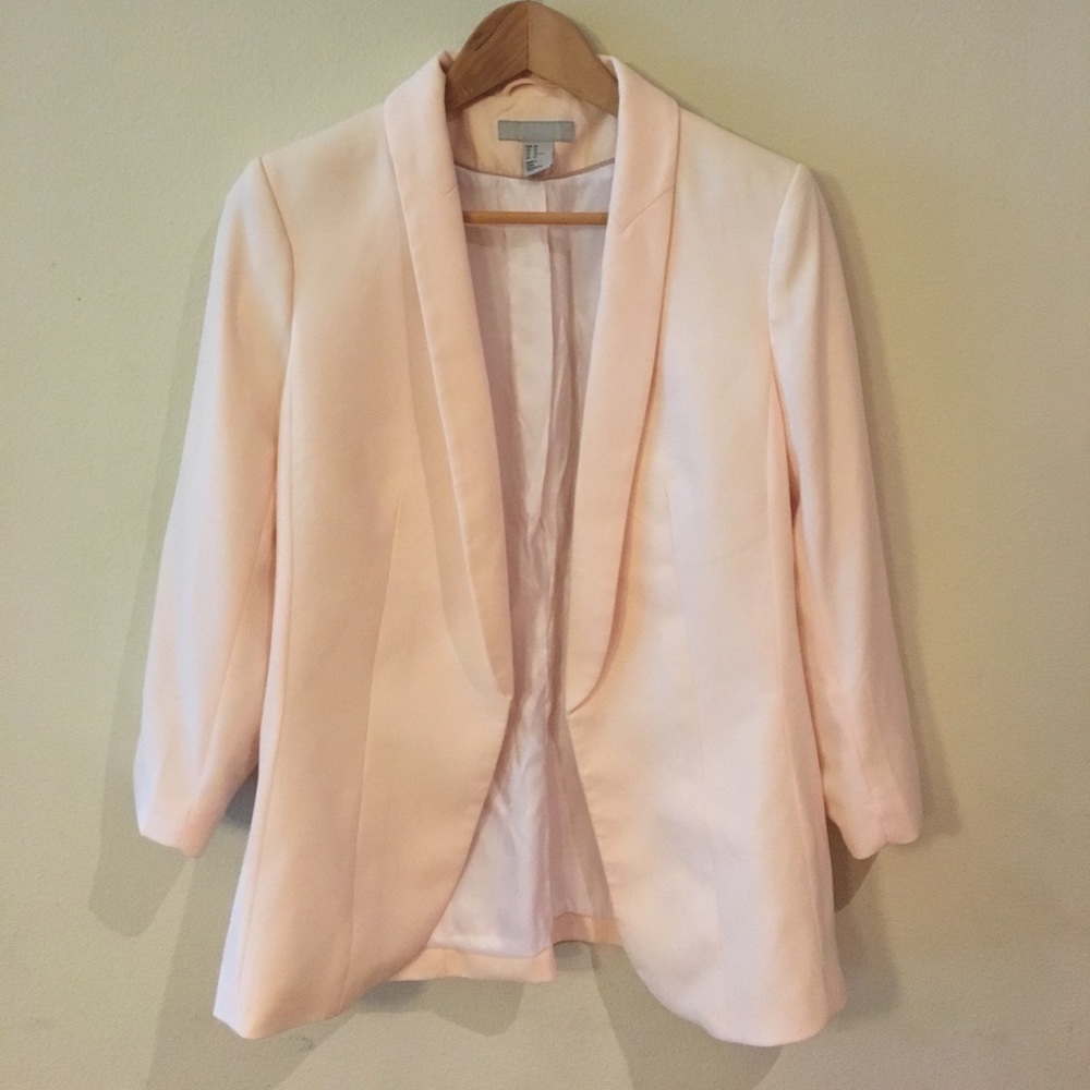 H&M Light Pink 3/4 Blazer