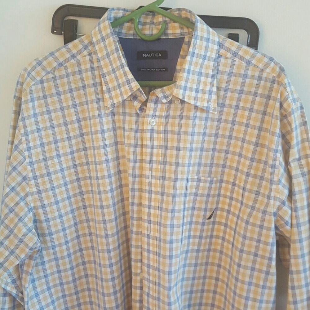 Nautical long sleeve button shirt