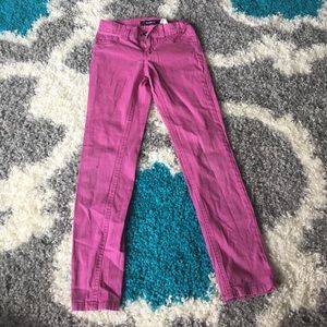girls magenta super skinny jeans
